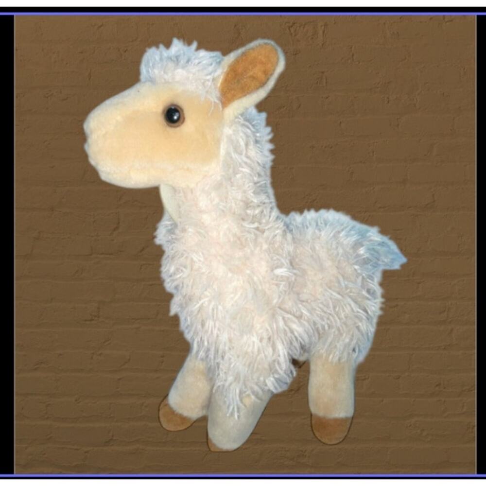 Aurora Miyoni Llama Alpaca Plush Stuffed Animal 12" Tan Nursery Decor Baby Gift